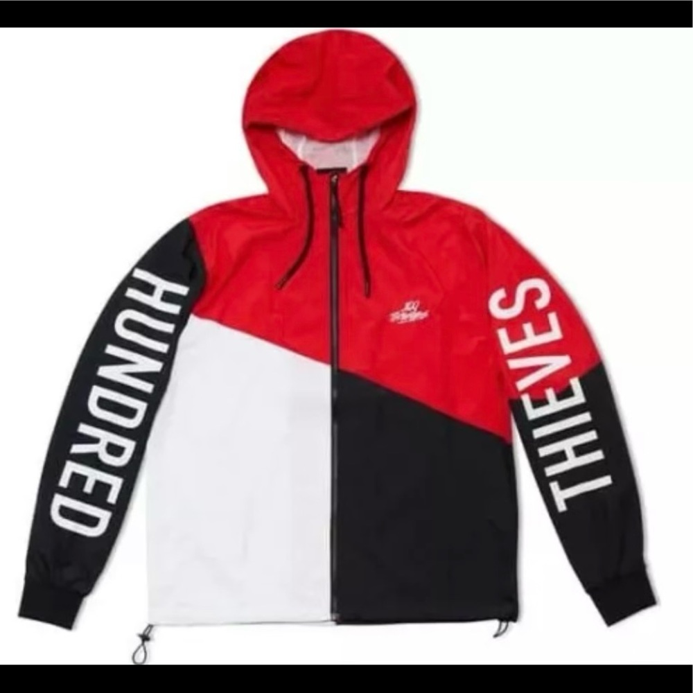Authentic 100 Thieves Tri Color Zip Windbreaker